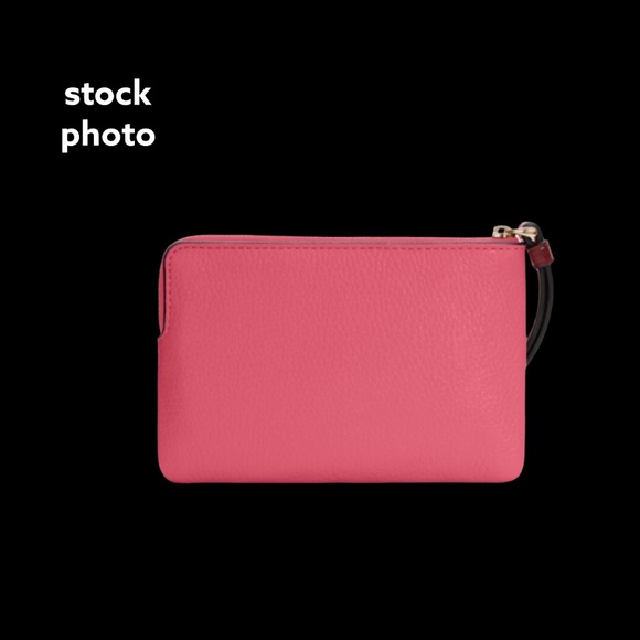 Coach Corner Zip Wristlet In Colorblock w/ Stripe - Picture 15 of 16